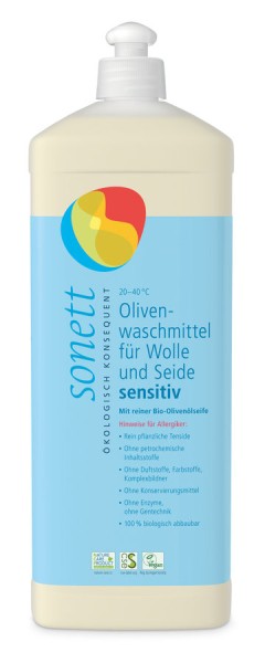 Oliven-Waschmittel sensitiv für Wolle und Seide, 1,0l