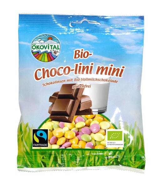 Choco-Lini-Mini bunte Schokolinsen glutenfrei, 100g