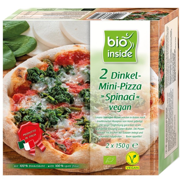 TK-Mini-Pizzen Spinaci vegan bio inside, 2x150g