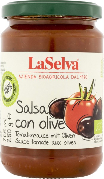 Salsa con Olive - Tomatensauce mit Oliven, 280g