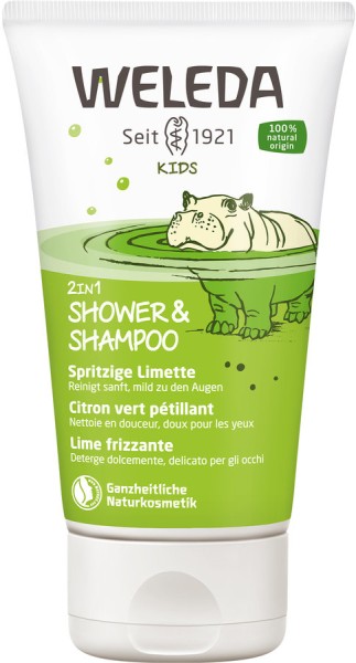 Kids 2-in-1 Shower & Shampoo Spritzige Limette, 150ml