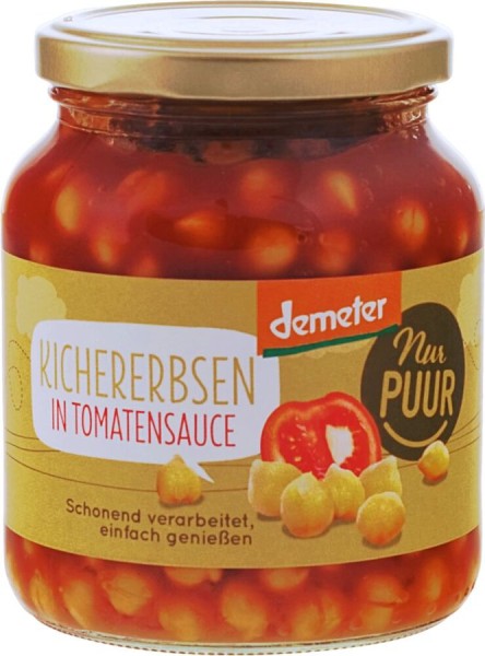 Kichererbsen in Tomatensauce DEMETER, 350g