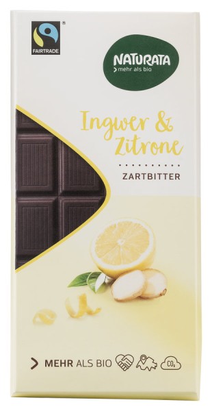 Chocolat Halbbitter Ingwer-Zitrone, 100g
