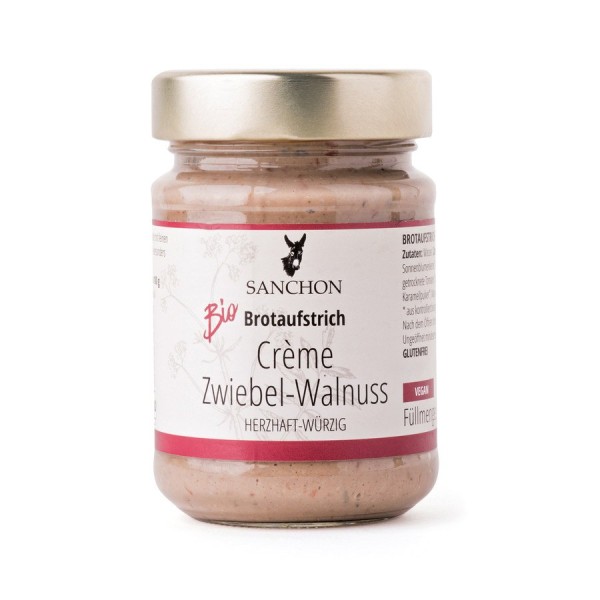 Brotaufstrich Crème Zwiebel-Walnuss vegan, 190g