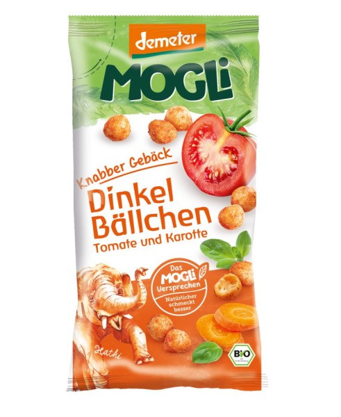 Dinkel-Bällchen Tomate & Karotte DEMETER, 40g
