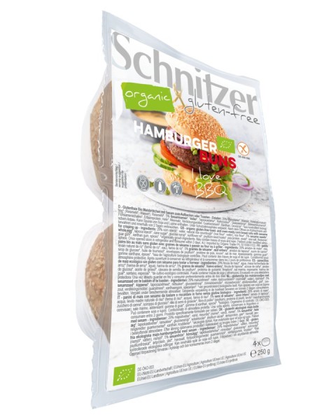 Hamburger Buns mit Sesam glutenfrei 4St, 250g