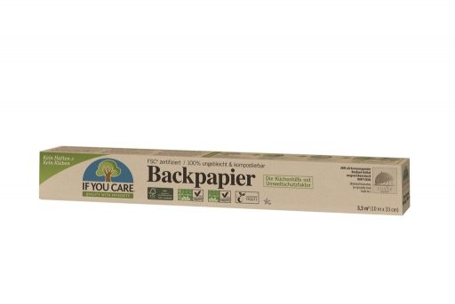 Backpapier FSC ungebl. kompostierbar B=33cm |10lfm, Rolle