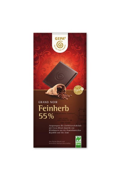 Grand Noir Feinherb 55% FairTrade, 100g