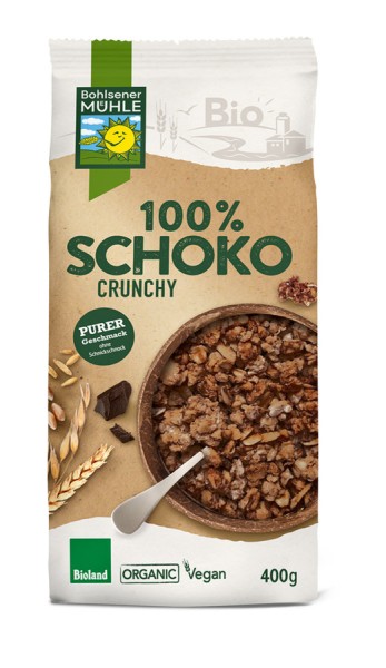 100% Schoko Crunchy BIOLAND, 400g