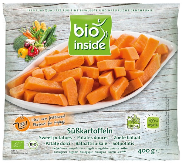 TK-Süßkartoffeln geschnitten bio-inside, 400g