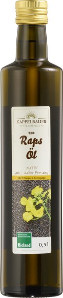 Rapsöl nativ aus Bayern BIOLAND, 500ml