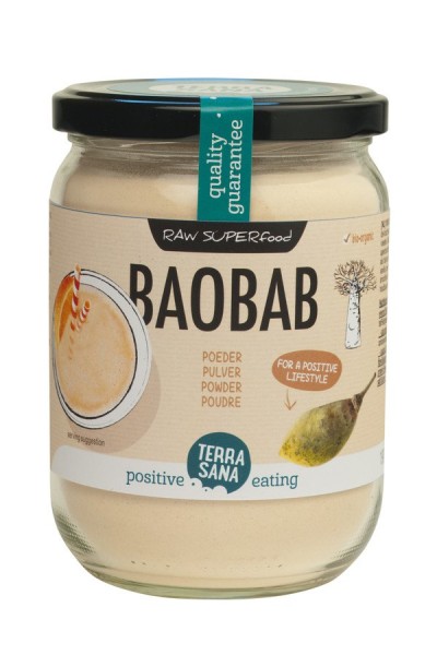 Baobab Pulver - Glas, 190g
