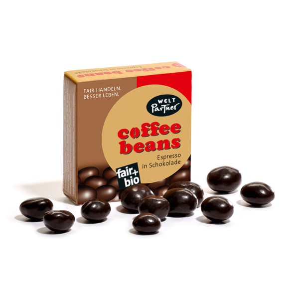 EspressoBeans Kaffeebohnen in Schokolade FairTrade, 25g