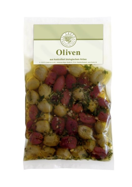 Oliven-Mix entsteint mariniert, 150g