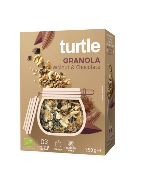 Turtle Granola Walnuß & Schokolade glutenfrei, 350g