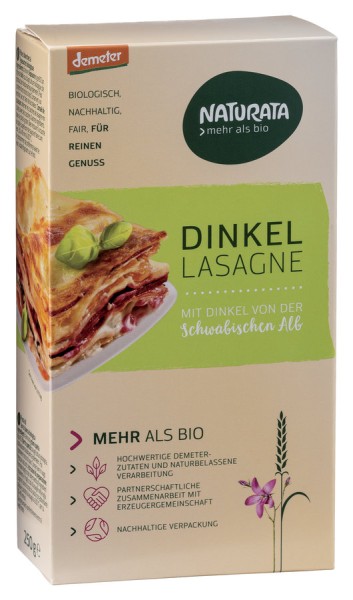 Dinkel-Lasagne hell DEMETER, 250g