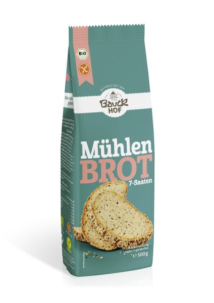 Brotbackmischung Mühlenbrot 7-Saaten glutenfrei, 500g