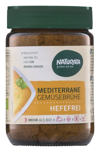 Gemüsebrühe hefefrei mediterran glutenfrei - Glas, 200g