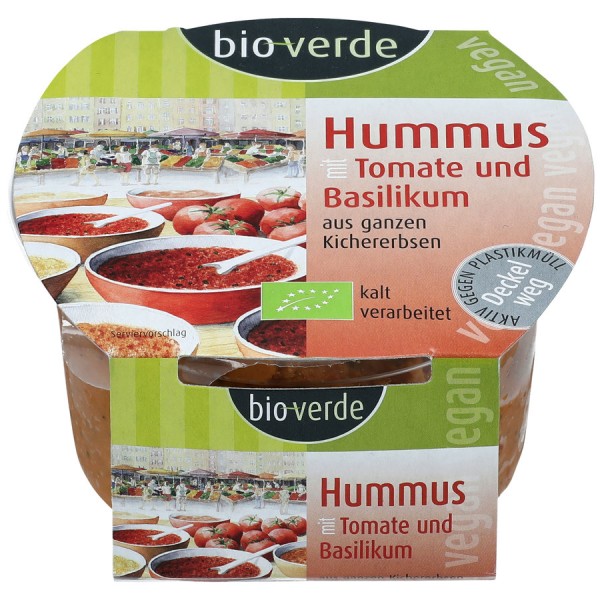 Hummus Tomate-Basilikum vegan, 150g