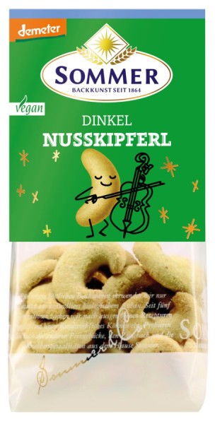 Dinkel-Nusskipferl DEMETER vegan, 150g