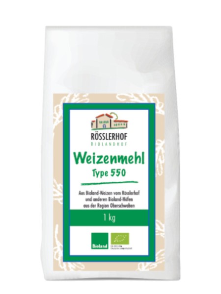 Weizenmehl Typ 550 Rösslerhof BIOLAND, 1kg