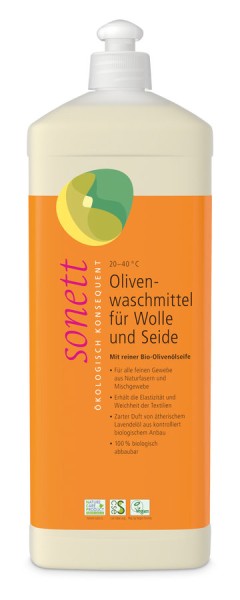 Oliven-Waschmittel für Wolle & Seide, 1,0l