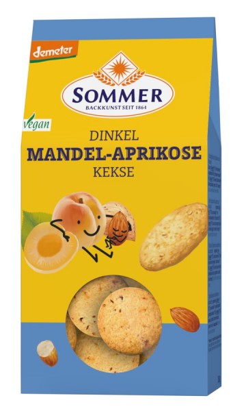Dinkel-Mandel-Aprikosen-Kekse DEMETER, 150g