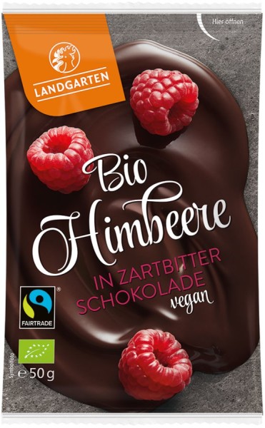 Himbeere in Zartbitter-Schokolade FairTrade, 50g