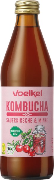 Kombucha Sauerkirsche & Minze, 0,33l