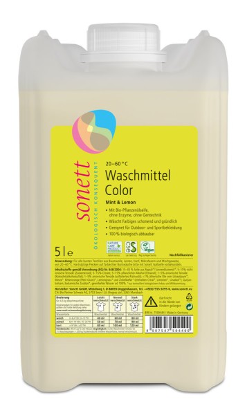 Flüssigwaschmittel Color Mint-Lemon - Kanister, 5l