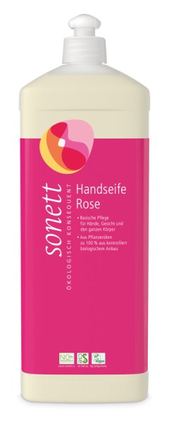 Handseife Rose - Nachfüllflasche, 1,0l