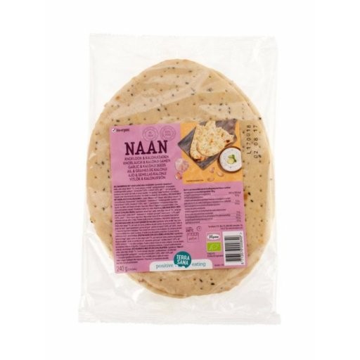 Naan Brot mit Knoblauch & Schwarzkümmel 2St, 240g