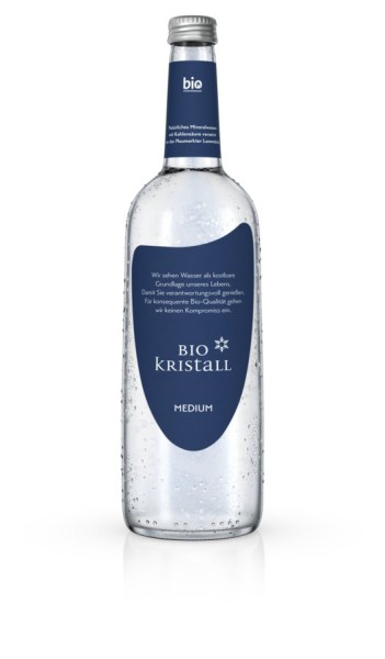 Mineralwasser Biokristall medium, 0,75l