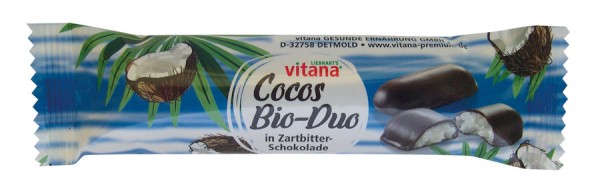 Kokosriegel in Zartbitterschokolade, 40g