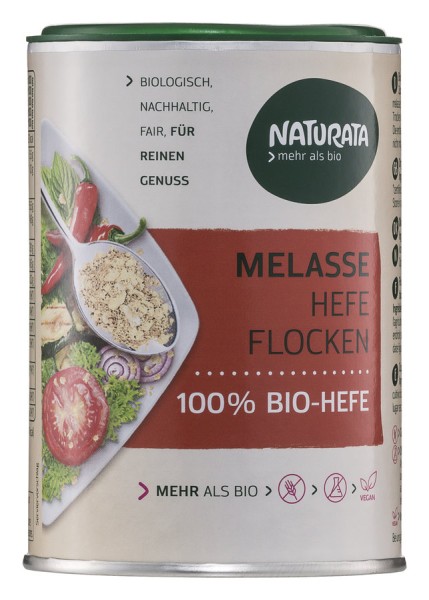 Melasse-Hefeflocken glutenfrei - Streudose, 100g