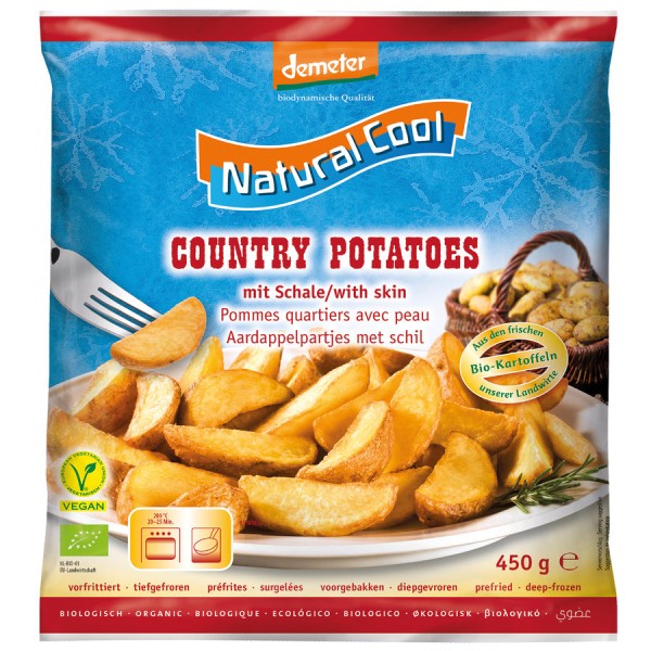 TK-Country Potatoes Wedges mit Schale DEMETER, 450g