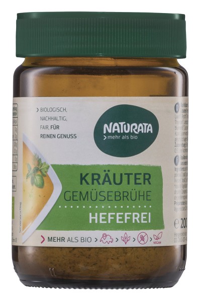 Gemüsebrühe hefefrei m. Kräutern glutenfrei - Glas, 200g
