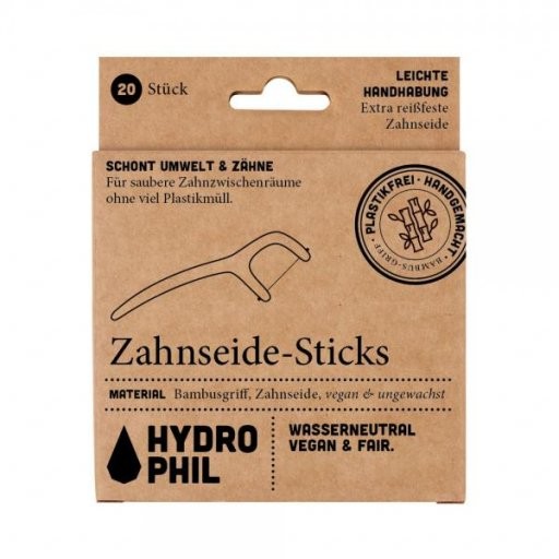 Zahnseide-Sticks Bambus - ungewachste Zahns. 20St., Pack
