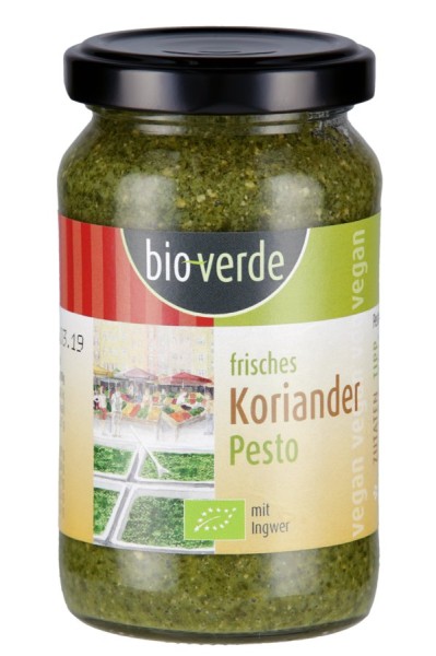 Frisches Pesto Koriander mit Ingwer vegan, 165g