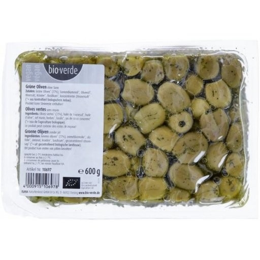 Oliven grün entsteint gekräutert - Grossgebinde, 600g