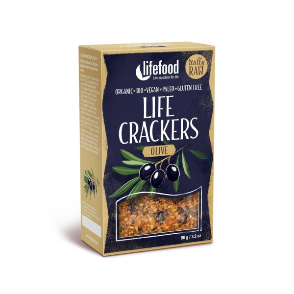 Life Crackers Olive glutenfrei vegan, 90g