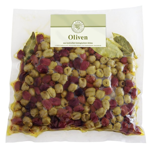 Oliven-Mix entsteint natur - Grossgebinde, kg