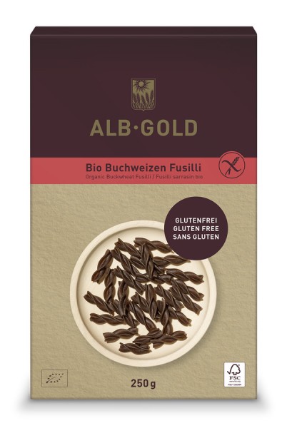 Buchweizen Vollkorn-Fusilli glutenfrei, 250g