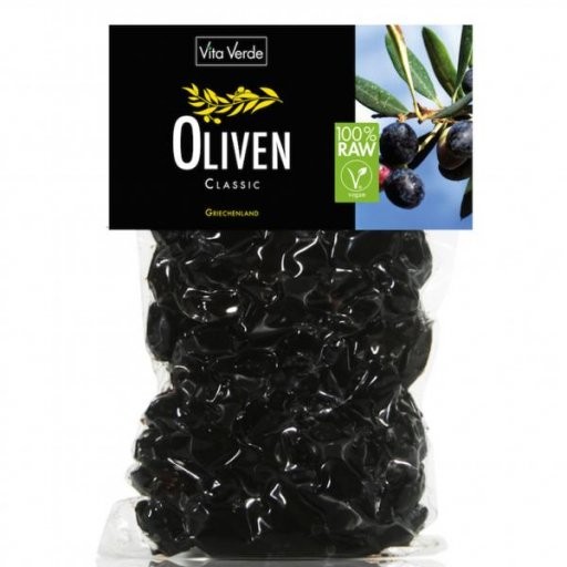Oliven schwarz baumgereift luftgetrocknet, 200g