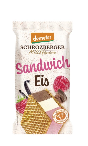 Sandwich Eis Vanille Schoko Himbeere DEMETER, 120ml