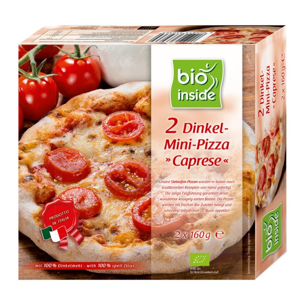 TK-Mini-Pizzen Caprese bio inside, 2x160g
