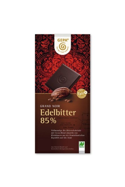 Grand Noir Edelbitter 85% FairTrade, 100g