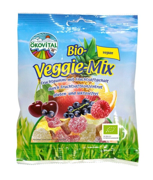 Veggie-Mix Fruchtgummi glutenfrei vegan, 100g
