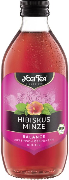 YOGI TEA Hibiskus-Minze mit Himbeerblättern, 0,33l