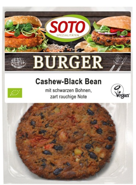 Burger Cashew-Black Bean vegan 2St, 160g